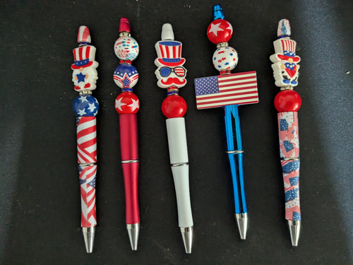 Beaded 4th of July Pens
